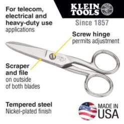 Klein Tools® Steel Electrician Scissors 5-1/4" -Bright Circuit 127984 w DetailedProductView1 Lg