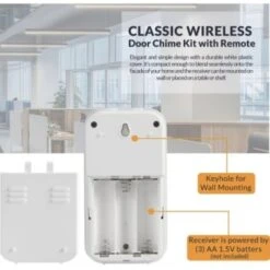 Newhouse Hardware Wireless Door Chime With Push Button, 300 Feet Operating Range -Bright Circuit 203983 v DetailedProductView2 Lg