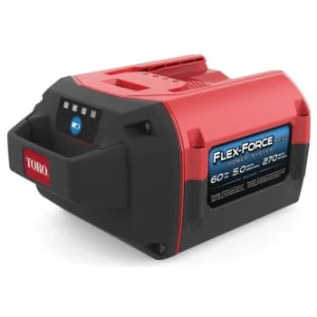 Toro Flex-Force Power System 60-Volt Max 5.0 Ah 270 Wh Lithium-Ion Battery 3 Toro Flex-Force Power System 60-Volt Max 5.0 Ah 270 Wh Lithium-Ion Battery