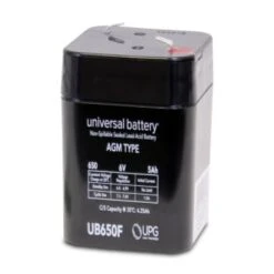 Universal Power Group 6-Volt 5 Ah F1 Terminal Sealed Agm Rechargeable Battery