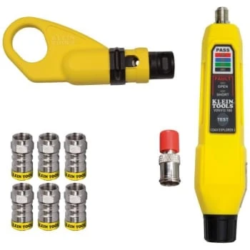 Klein Tools 3-Piece Coax Connect And Test Kit 3 Klein Tools 3-Piece Coax Connect And Test Kit