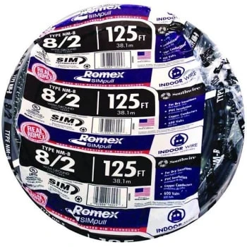 Southwire 125 Ft 8/2 Black Stranded Romex Simpull Cu Nm-B W/g Wire 4 Southwire 125 Ft 8/2 Black Stranded Romex Simpull Cu Nm-B W/g Wire - Image 2