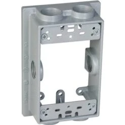 Bell N3r Aluminum Gray 1-Gang Extension Adapter With Closure Plugs