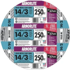 Southwire 14/3 X 250 Ft Solid Cu Mc Metal Clad Armorlite Cable -Bright Circuit 267387 DetailedProductView2 Lg