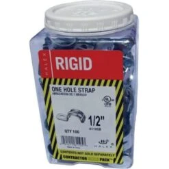 Halex 1/2 " Rigid 1-Hole Conduit Straps Package Of 100 -Bright Circuit 280519 DetailedProductView2 Lg