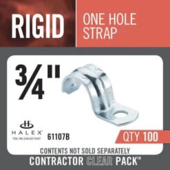 Halex 3/4 " Rigid 1-Hole Straps Package Of 100 -Bright Circuit 280522 DetailedProductView3 Lg
