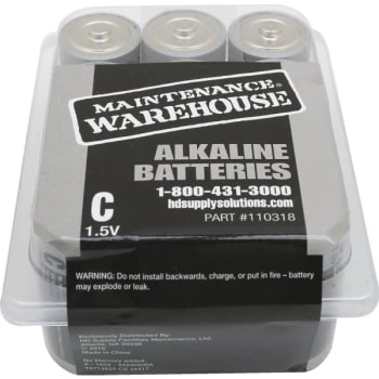 Maintenance Warehouse® C Alkaline Battery, Package Of 12 4 Maintenance Warehouse® C Alkaline Battery, Package Of 12 - Image 2