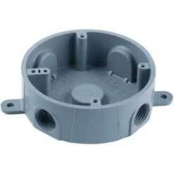 Carlon 4" Round Gray Weatherproof T-Box