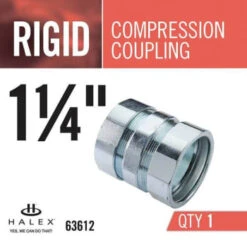 Halex 1-1/4" Rigid Compression Coupling -Bright Circuit 299206 DetailedProductView2 Lg