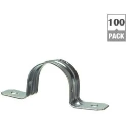 Halex 1/2 " Standard Fttng Electrical Metallic Tube 2-Hole Straps Package Of 100 -Bright Circuit 317894 DetailedProductView1 Lg