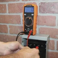 Klein Tools Digital Multimeter, Manual-Ranging, 600v -Bright Circuit 333697 TopView Lg