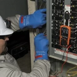 Klein Tools Slim Digital Multimeter Trms Auto-Ranging 600v Temp -Bright Circuit 333710 LeftView Lg