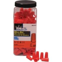 Ideal 73b Wire-Nut 12 To 20 Gauge Wire Connector (300-Pack) (Orange)