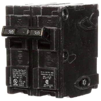 Siemens 30 Amp 120/240 Volt 2-Pole Interchangeable Circuit Breaker 3 Siemens 30 Amp 120/240 Volt 2-Pole Interchangeable Circuit Breaker