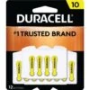 Duracell® Size 10 Hearing Aid Battery, Package Of 12 -Bright Circuit 504210 V Lg