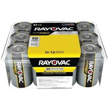 Rayovac® Rayovac Ultra Pro D Alkaline Batteries Contractor Pack Package Of 12 3 Rayovac® Rayovac Ultra Pro D Alkaline Batteries Contractor Pack Package Of 12