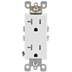 Leviton Decora 20a Ultrasonic Tamper Resistant Duplex Outlet White Package Of 10