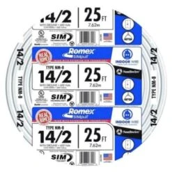 Southwire 25 Ft 14/2 Solid Romex Simpull Cu Nm-B W/g Wire